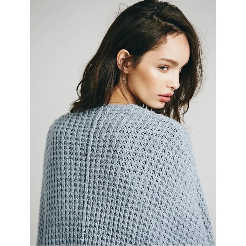 FREE PEOPLE Breeze Boho Wool / Angora Rabbit Hair Blend Chunky Cardigan Size L